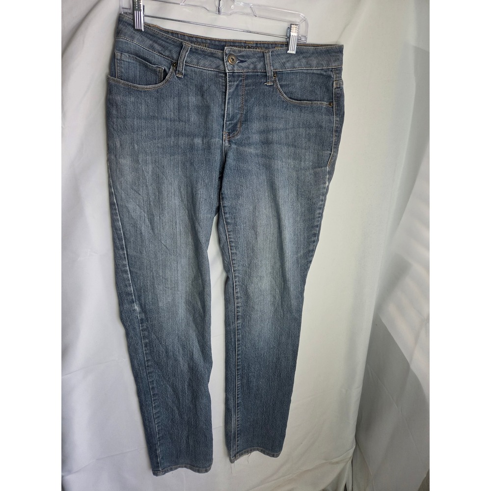 Faded Glory Straight Jeans Womens  Blue Medium Wash Straight Mid Rise Fair